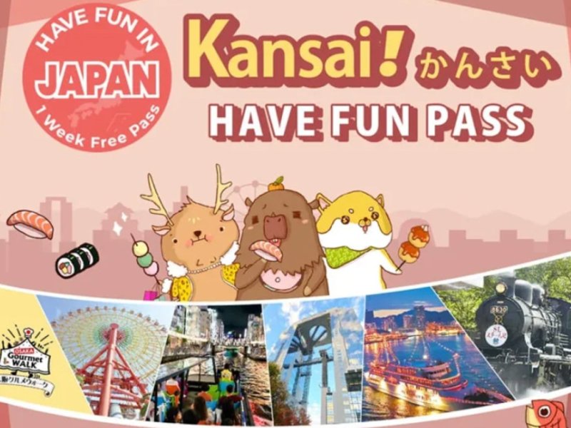 Have Fun in Kansai Pass 1 Week Free Pass (W)